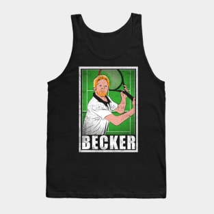 Becker Tennis Player Hero Vintage Grunge Tank Top